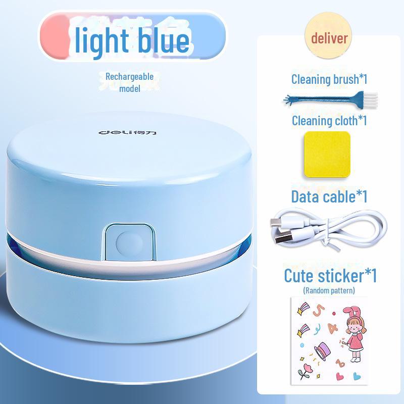 Настольный пылесос Deli для крошек от ластика и карандашной стружки, пыли с клавиатуры и уборки студенческого стола