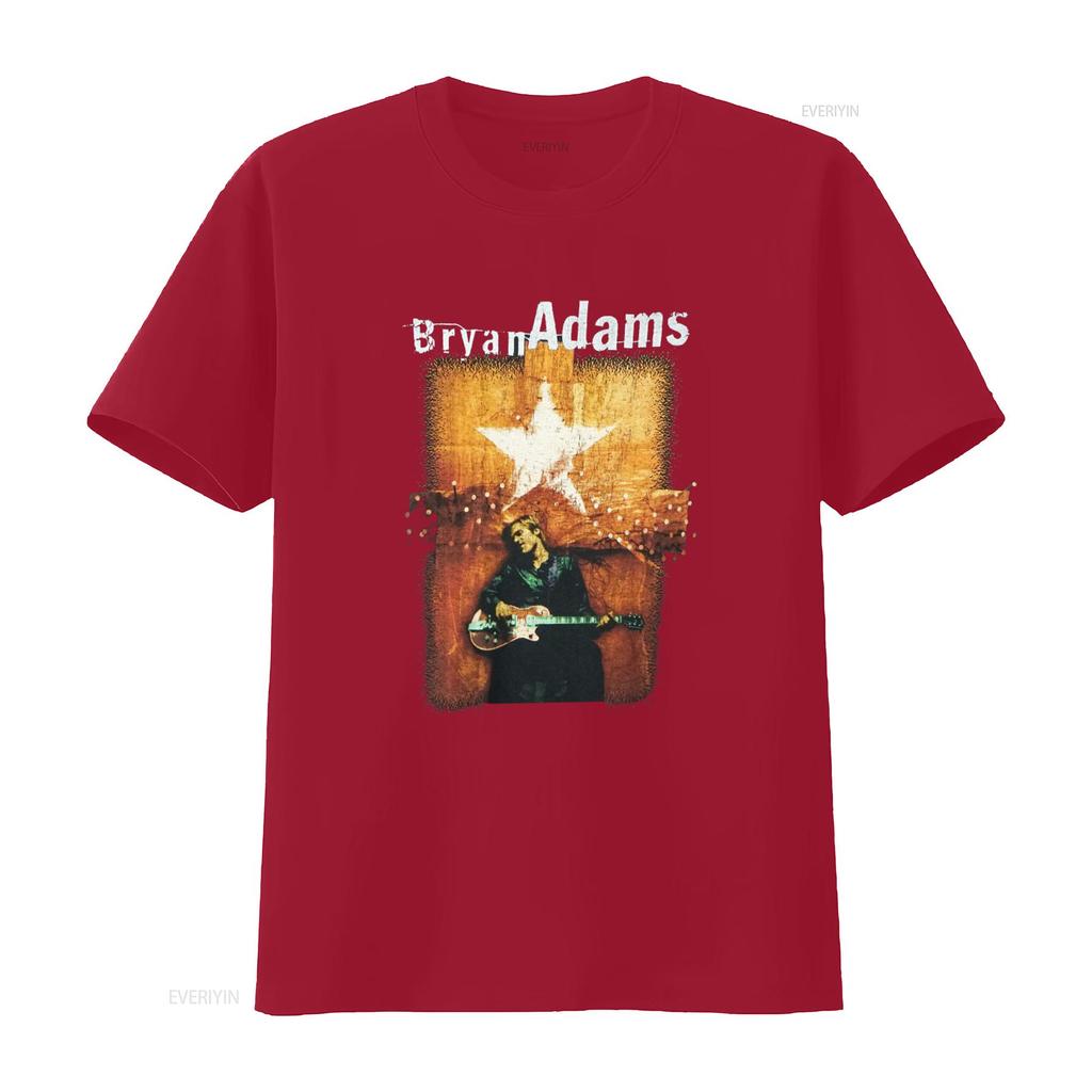 Bryan Adams 18 Till I Die Tour Cotton T Shirt Print Retro Rock Band Design vintage Washed Slightly Unisex Comfortable