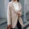 Autumn and Winter Women's Cardigan Jacket Hooded Loose Double-sided Plush Buttonless Cardigan