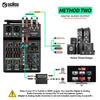 4 Channel Audio Mixer with Wireless Microphone USB Sound Table Bluetooth Console DJ Mixing for Party Karaoke Machine Soundbar
