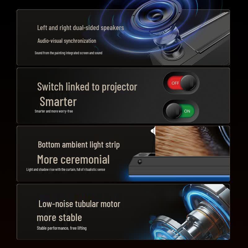 Electric Floor-Rising Anti-Light Projector Screen