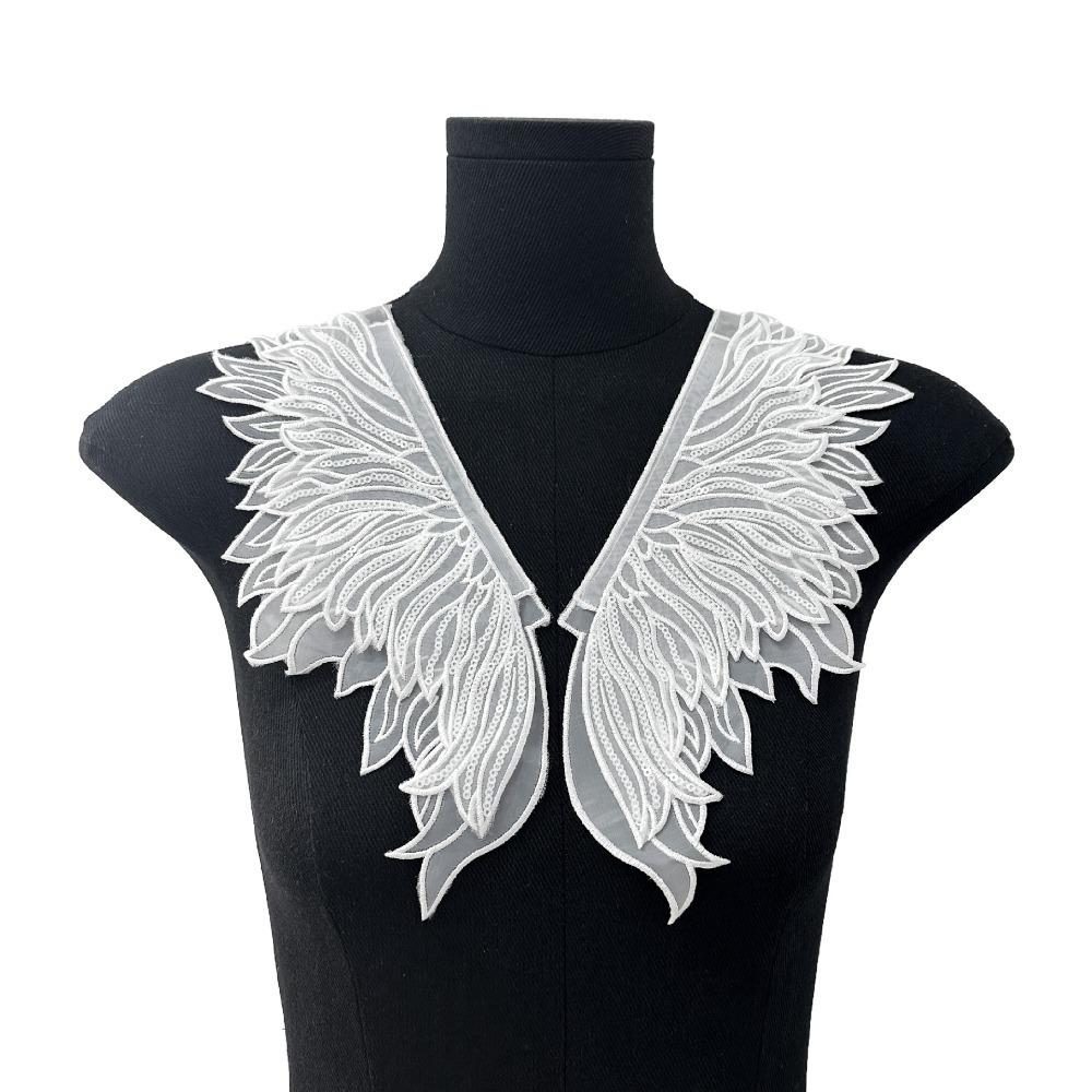 Двухслойный женский кружевной воротник, аксессуары для одежды, накидка, поддельные воротники, съемная рубашка