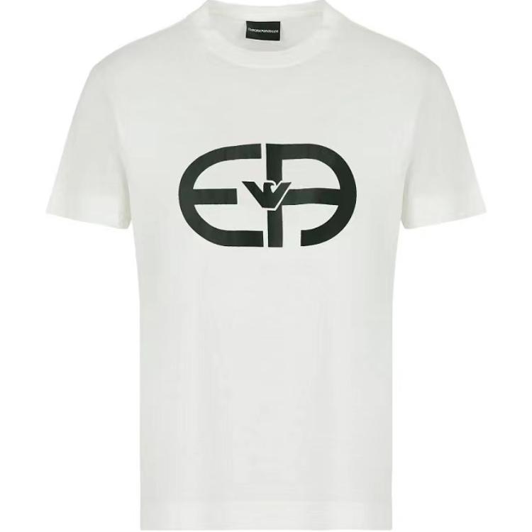 EMPORIO ARMANI Logo Printed Crewneck T Shirt 8N1TF6-1JUVZ-0101