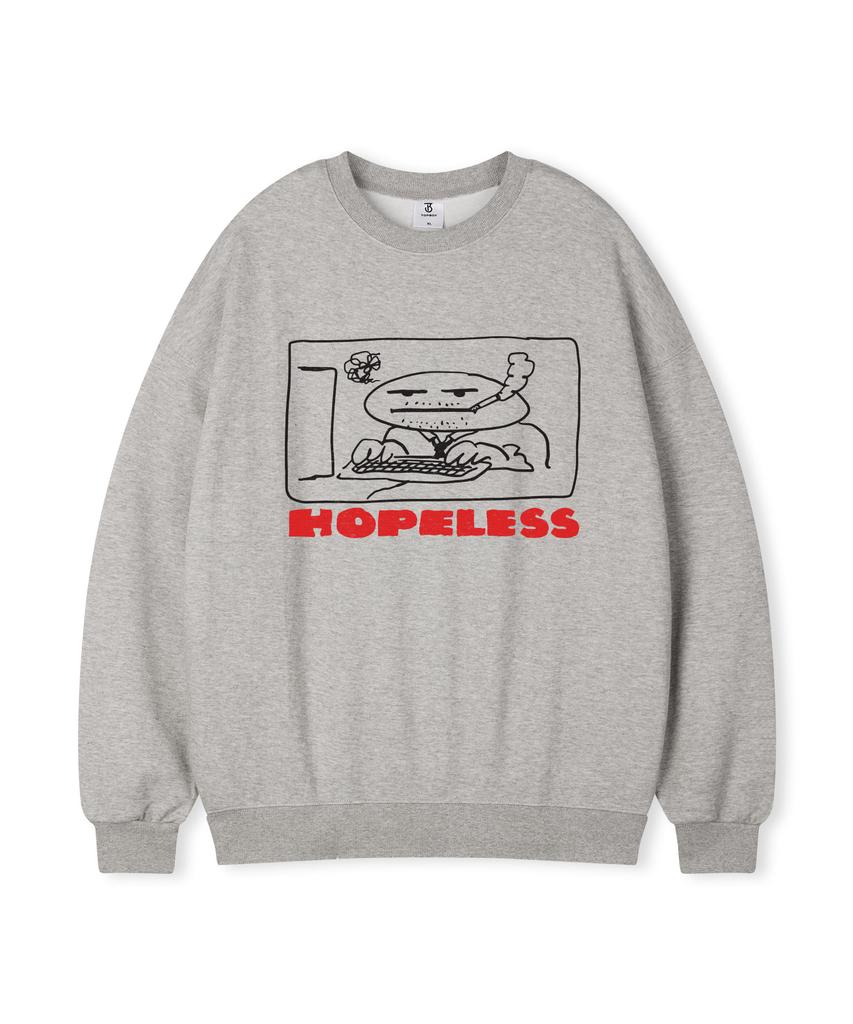 TOPBOY Hopeless Oversized Brushed Print Sweatshirt