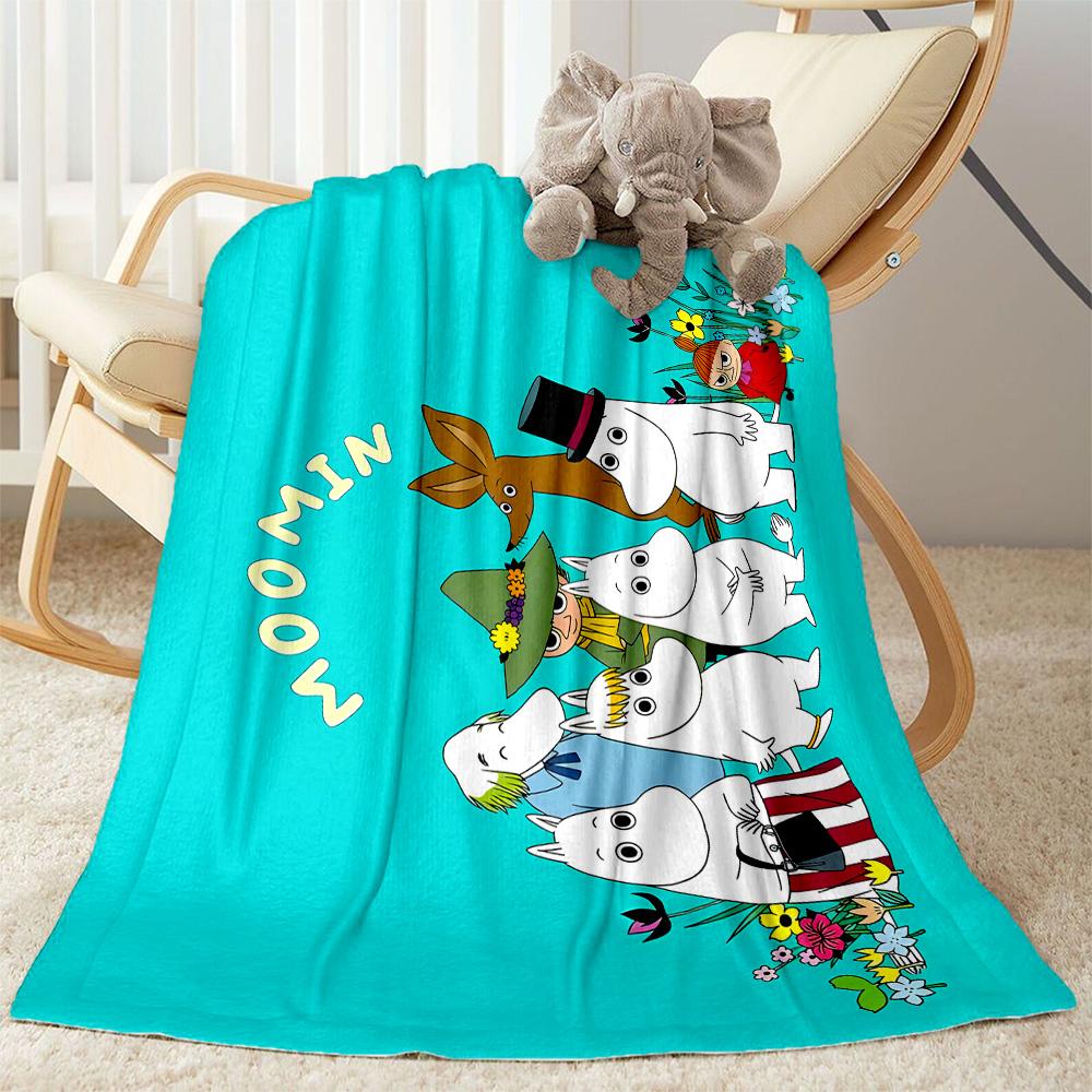 Moomin Family Adventure Blanket Durable Comfort Suitable for Bedding Chair Bed Four Seasons Multipurpose Stylish Decor