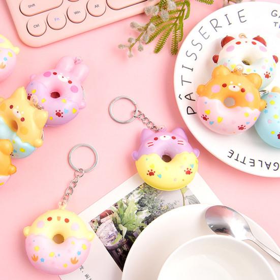 Креативный брелок для ключей с мультяшной милой игрушкой для декомпрессионного вентиляционного отверстия