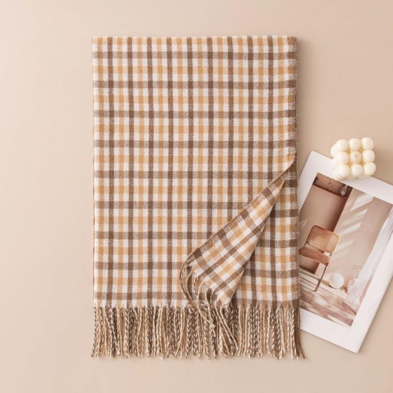 Classic Houndstooth Scarf Women Long Wrap Shawl Vintage British Style Warm Winter Accessory