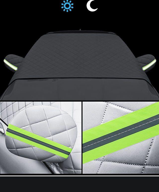 Universal Magnetic Sunshade: Thickened, Snowproof, Anti-Freeze, Light-Blocking Car Cover for Front Windshield