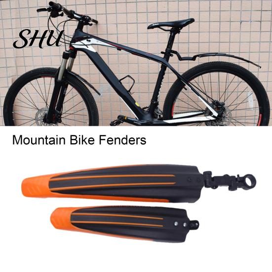 Durable Bicycle Wings 2Pcs Bike Mudguard Set Front Rear Fenders High Strength Accessories Anti-fouling Design Universal Easy to Install Rust-free