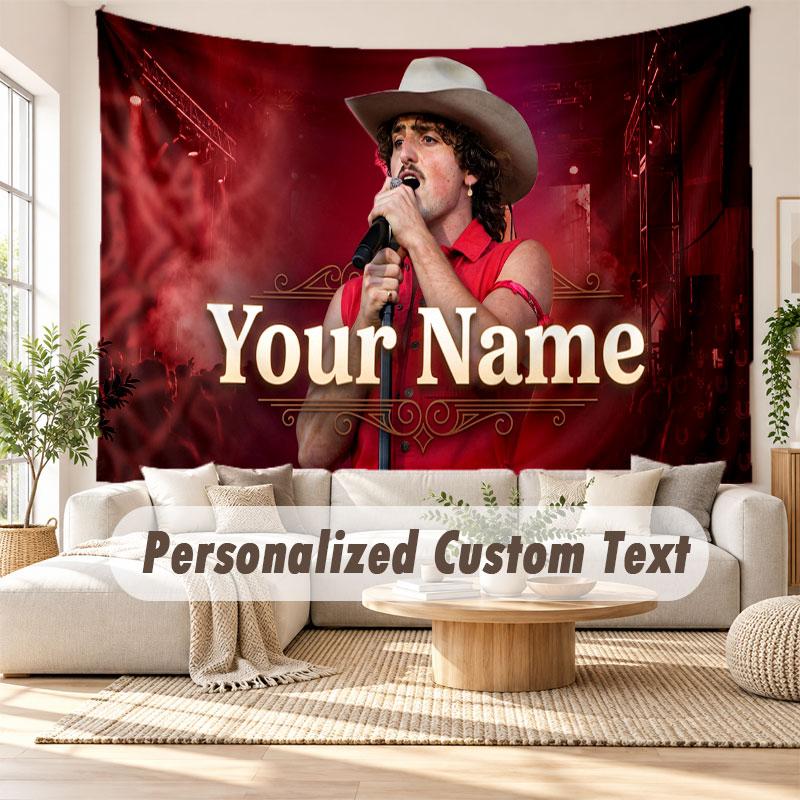 Custom Name Wall Hanging Tapestry,Benson Boone Decorative Backdrop Tapestry For Dorm Home