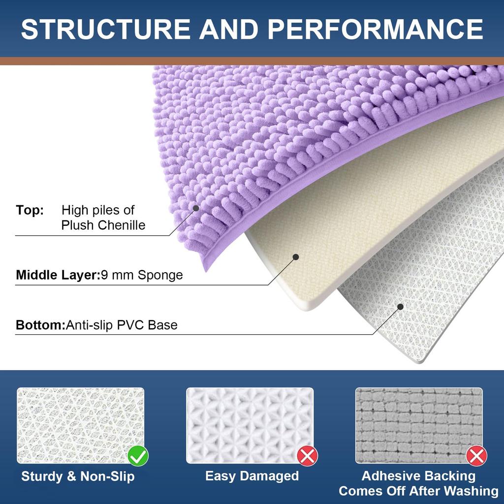 Olanly Шениловый коврик для ванной Модный Нескользящий Мягкий Пушистый Коврик для ванной Супервпитывающий Коврик для пола Моющийся Коврик для ванной