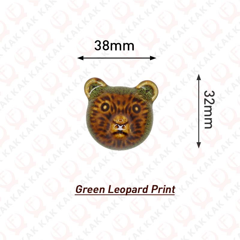KAK Antique Style Ceramic Bear Cabinet Knobs and Handles Shoe Cabinet Door Pulls Kitchen Drawer Knobs Vintage Furniture Hardware