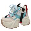 Fashion 11CM Women Chunky Sneakers New 2024 Autumn High Platform Mesh Dad Shoes Women Casual Trainer Sneakers Thick Sole Vulcanize Shoes