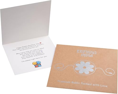 Rakhi for Brother - Set of 5 With Greeting Card, Traditional Indian Rakhi For Raksha Bandhan Designer Rakhi Thread for Bhaiya Design02-2026