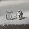 Retro Artistic Geometric Earrings Gothic Mask Asymmetrica Apollo Lyre Earrings  Date Night