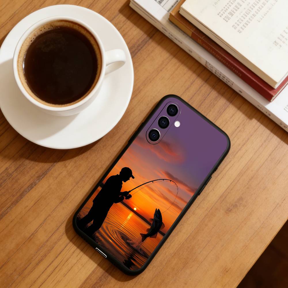 F-Fishing enthusiast Phone Case For Samsung Galaxy A73,A72,A71,A70,A53,A52,A51,Others Soft Black Cover