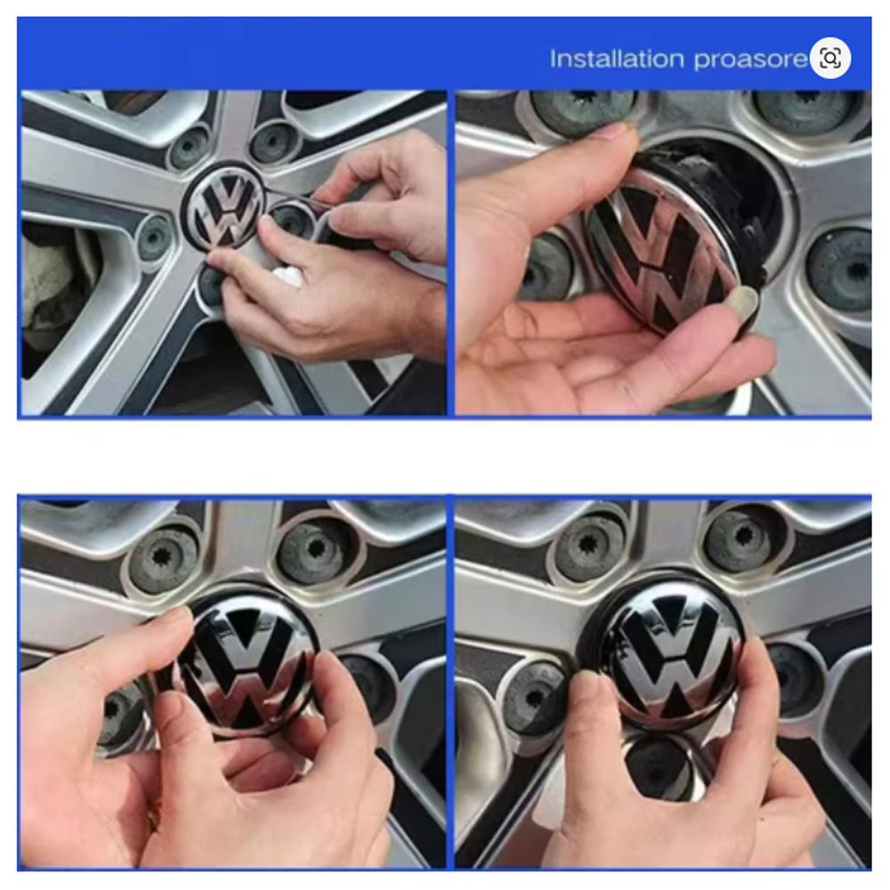 lijk1 65mm 4pcs Volkswagen Wheel Center Hub Caps 56mm 70mm wheel cover accessories for VW Golf 4 5 6 7 Polo Passat B5 B6 B7 Touran CC