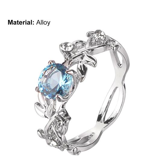 Женское кольцо с листьями и стразами, ювелирные изделия, элегантное яркое блестящее кольцо для повседневного ношения