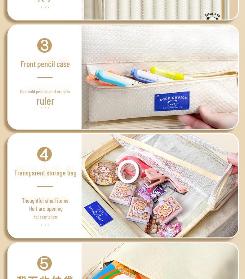 Прозрачная холщовая сумка для репетиторства — портативное хранилище книг и документов для учеников начальной школы