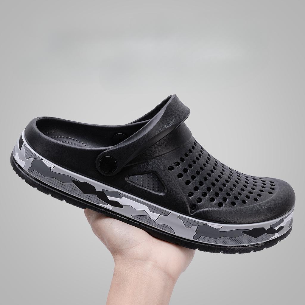 Модные летние сандалии тапочки мужские кроссовки толстые подошвы противоскользящие уличные пляжные туфли мужские легкие кроссовки из ЭВА повседневные теннисные туфли мужские