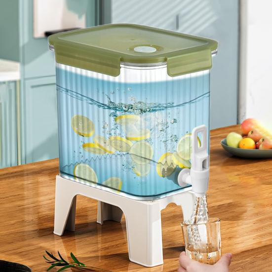 Диспенсер для напитков 3,5 л с краном, диспенсер для напитков с широким горлышком, машина для приготовления напитков на холодильник, герметичный сок