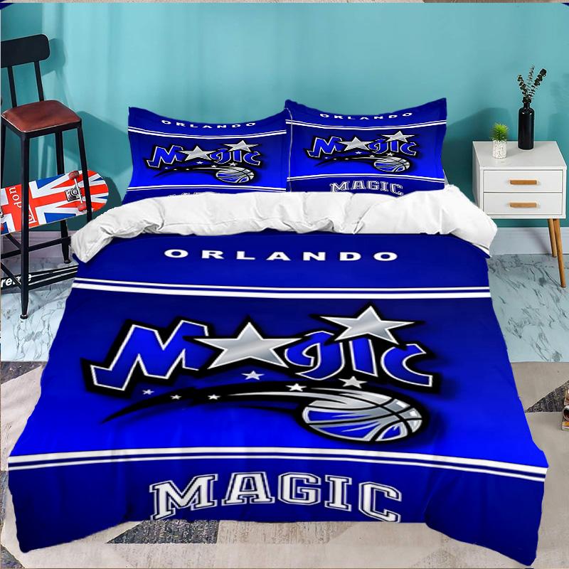 Orlando basketball Team 3pcs Bedding Set,Including 1pc Duvet Cover And 2pcs Pillowcases Perfect Gift for Christmas,Ideal for Bedroom, Dormitory