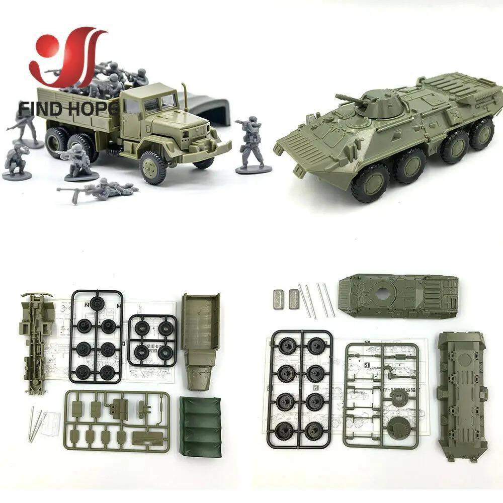 1:72 БТР-80 Бронетранспортер M35 Грузовик M1046 KFZ.305 BLITZ Конструктор Сборка Модель военной техники Армия