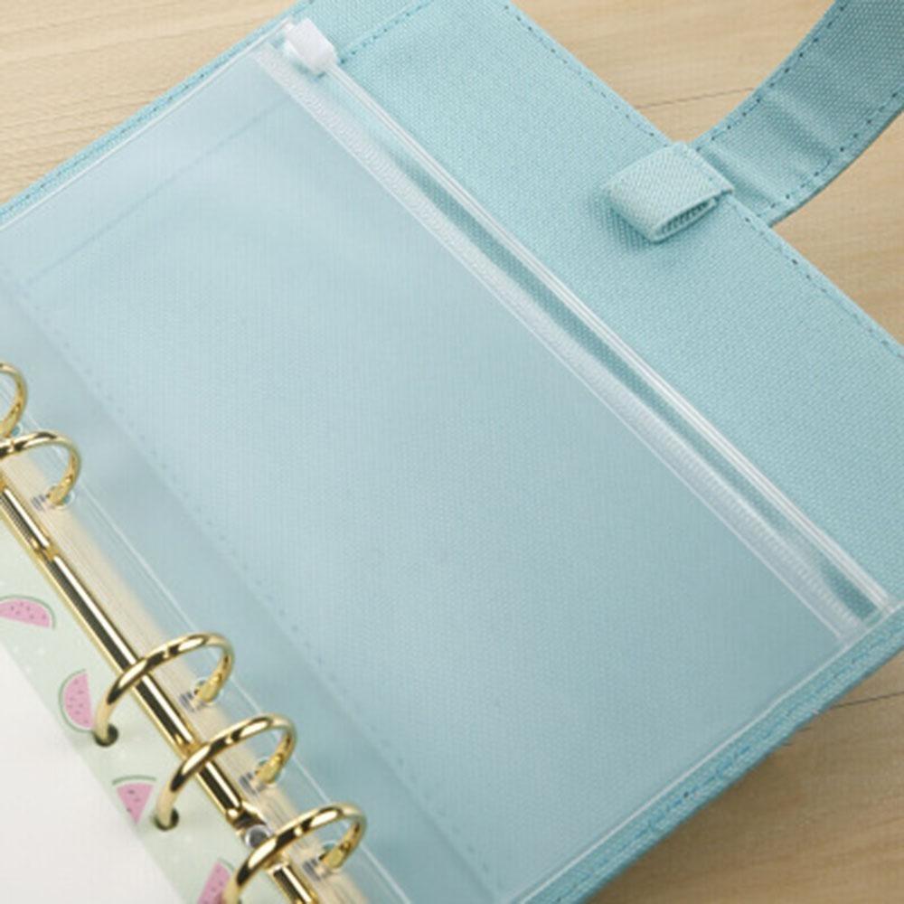 5PCS Zipper Envelopes Pocket PVC Binder Pocket High Quality Loose Leaf Bag