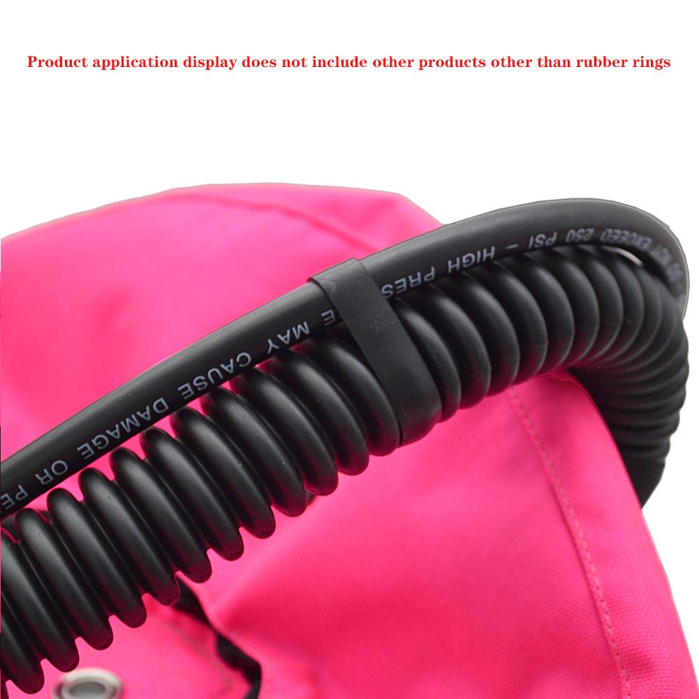 2PCS Rubber Retaining Ring, 40MM Buoyancy Compensator Device Inflation Hose Scuba BCD Corrugated Low Pressure Bundle Ring Securing For Diving