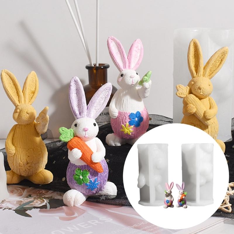 Силиконовая форма 'Пасхальные кролики' Товары для рукоделия Для смолы, свечей, декора и проектов