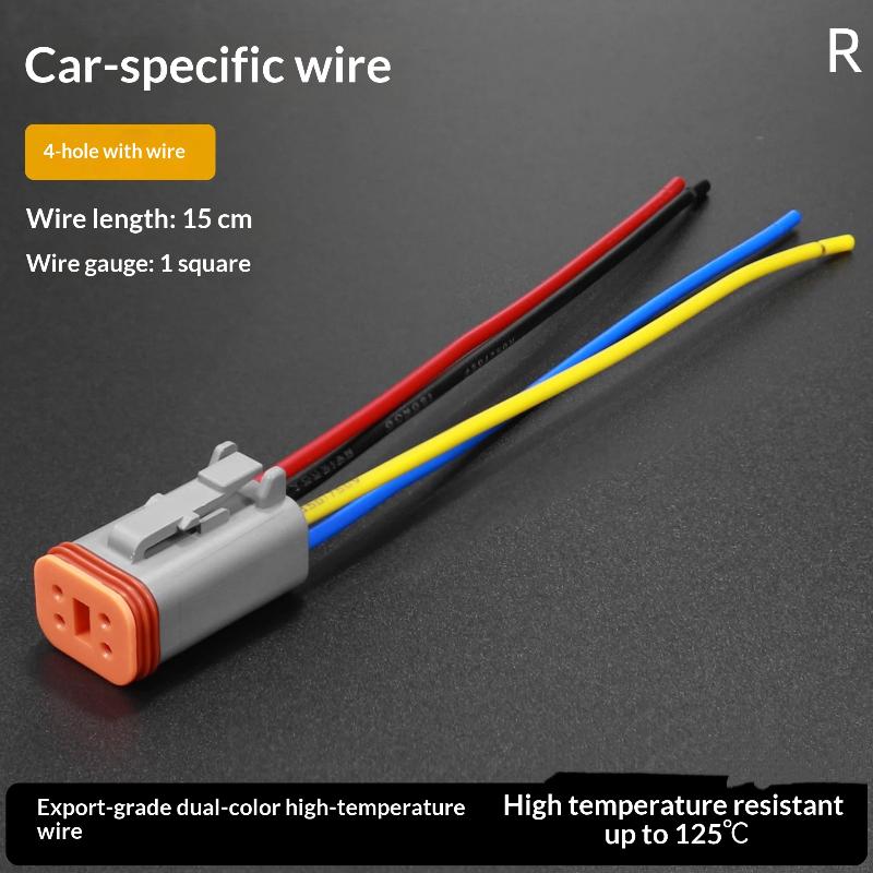 1 Pcs Dt Connector With 15Cm Wiring Harness Dt06-2S/Dt04-2P 2P 3P 4P 6P 8P 12P Waterproof Electrical Connector