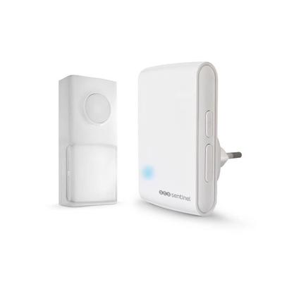 Подключаемый беспроводной звонок EcoBell 100 - 25 мелодий - радиус действия 100 м - белый