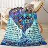 Love In Every Stitch Flannel Blanket-Soft and Suitable for Sofas,Beds,Offices,Travel,All Seasons,Great Gift for Holidays and Birthdays.