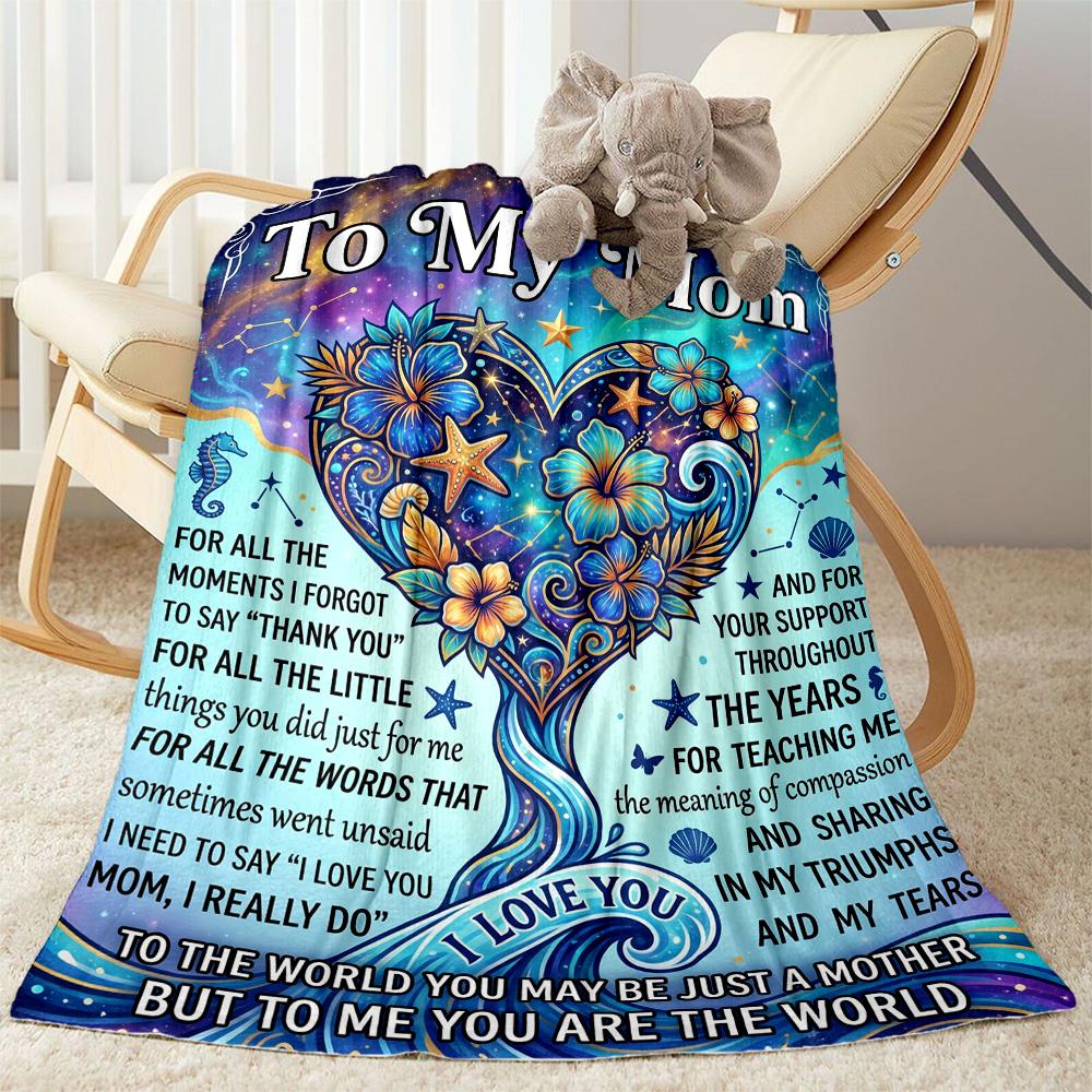 Love In Every Stitch Flannel Blanket-Soft and Suitable for Sofas,Beds,Offices,Travel,All Seasons,Great Gift for Holidays and Birthdays.
