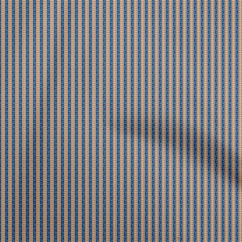 oneOone Cotton Flex Gray Fabric Nautical Fabric For Sewing Printed Craft Fabric By The Yard 40 Inch