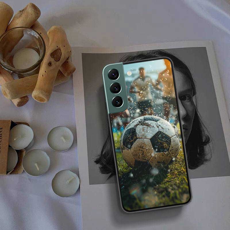 Чехол для телефона «Футбольное поле» для Samsung Galaxy S22 S25 Ultra S21 S10 Plus S26 Edge S20 S23 S24 FE Чехол Силиконовый Мягкий ТПУ Прозрачный