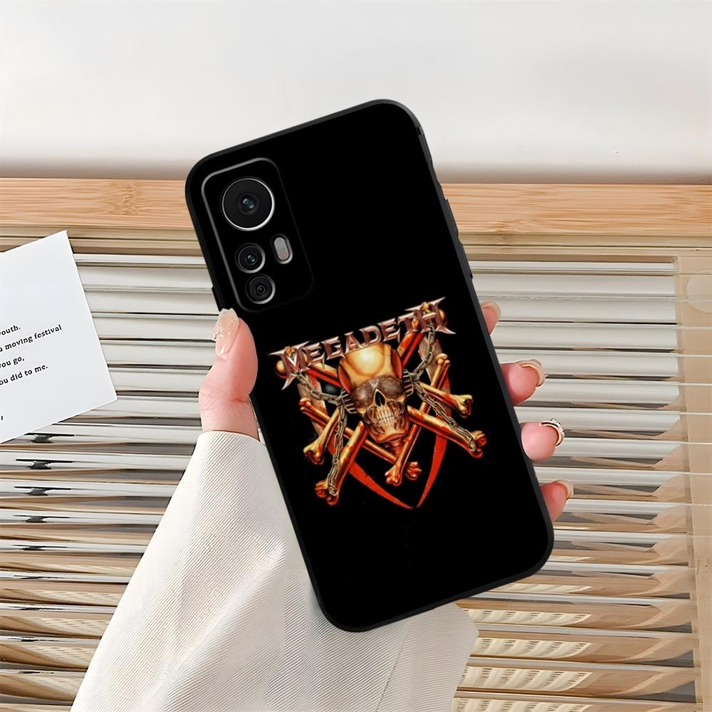 M-MegadethS Логотип Череп Металлический Чехол для Телефона Для Xiaomi 15 13 14 10 12 11 Pro POCO F6 X6 X3 F5 X5 Pro Lite Ultra Оболочка Coque