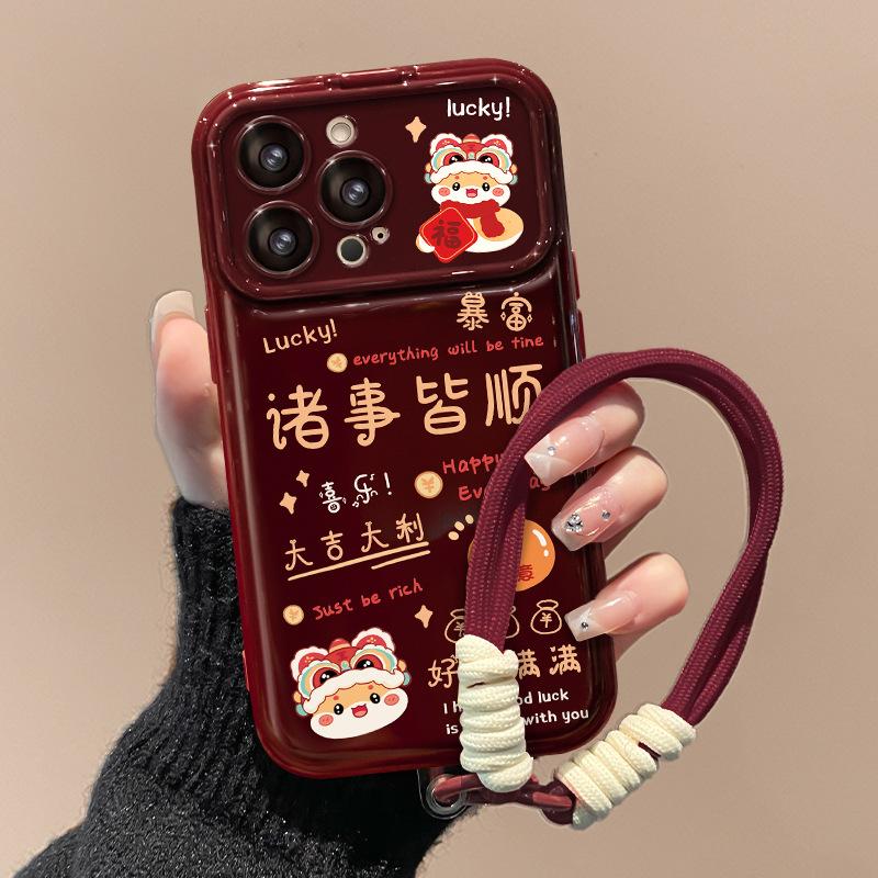 Всё подходит для ремешка для чехла для мобильного телефона Apple 16 с большим окном 15 силиконовый противоударный 14 новогодний 13 с полной защитой 7/8p