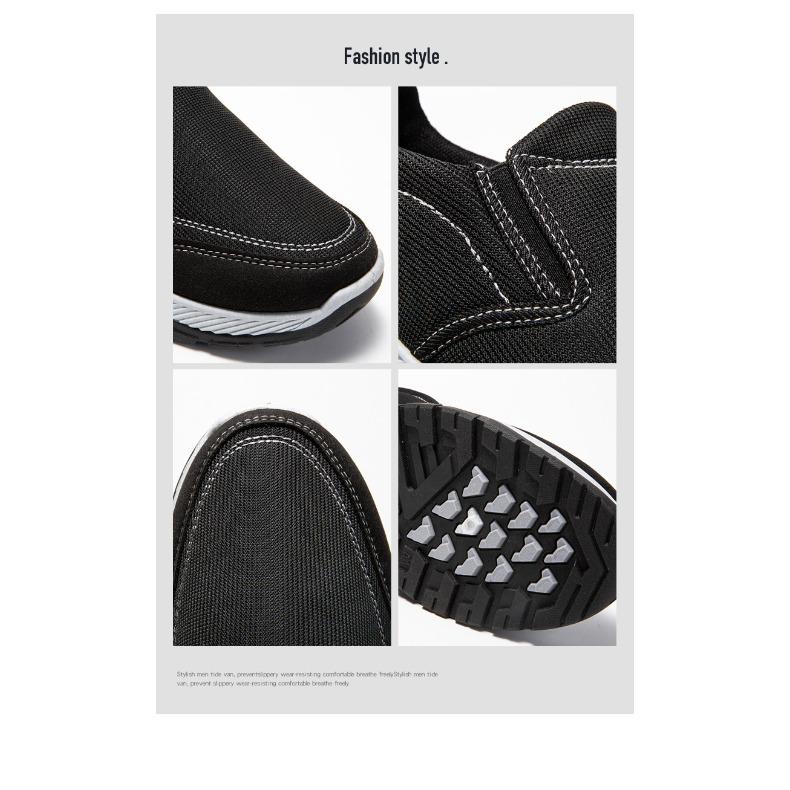 Lazy Shoes Удобная стильная дышащая мужская повседневная обувь без застежки Мужская обувь