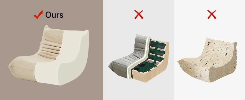 Lazy Sofa Caterpillar Leisure Chair Lounge Sofa Single Living Room Balcony Bedroom Tatami Comfy Accent Armchair
