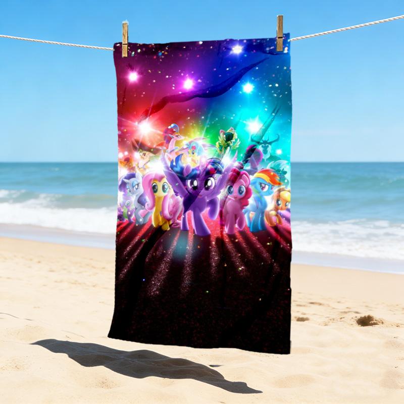 Little Pony Stylish Digital Printing Beach Towel Quickdrying Absorbent Blanket For Beach Pool Gym Travel Christmas Gift C922484