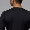 Jordan Спортивная футболка Dri-FIT однотонная простая удобная с длинным рукавом быстросохнущая мужская топы Черный Белый HQ8684-010