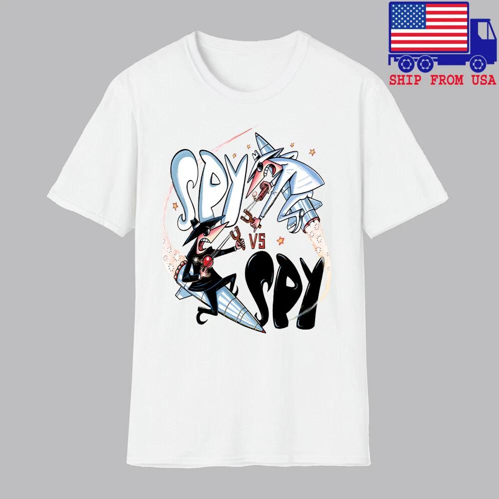 SPY vs SPY Megazine Cartoon Men's White Size S-5XL