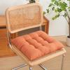 Seat Cushion with High Elasticity Thick Filling Anti-Slip Design Square Solid Color Style Chair Cushion Autumn Winter Chair Pad