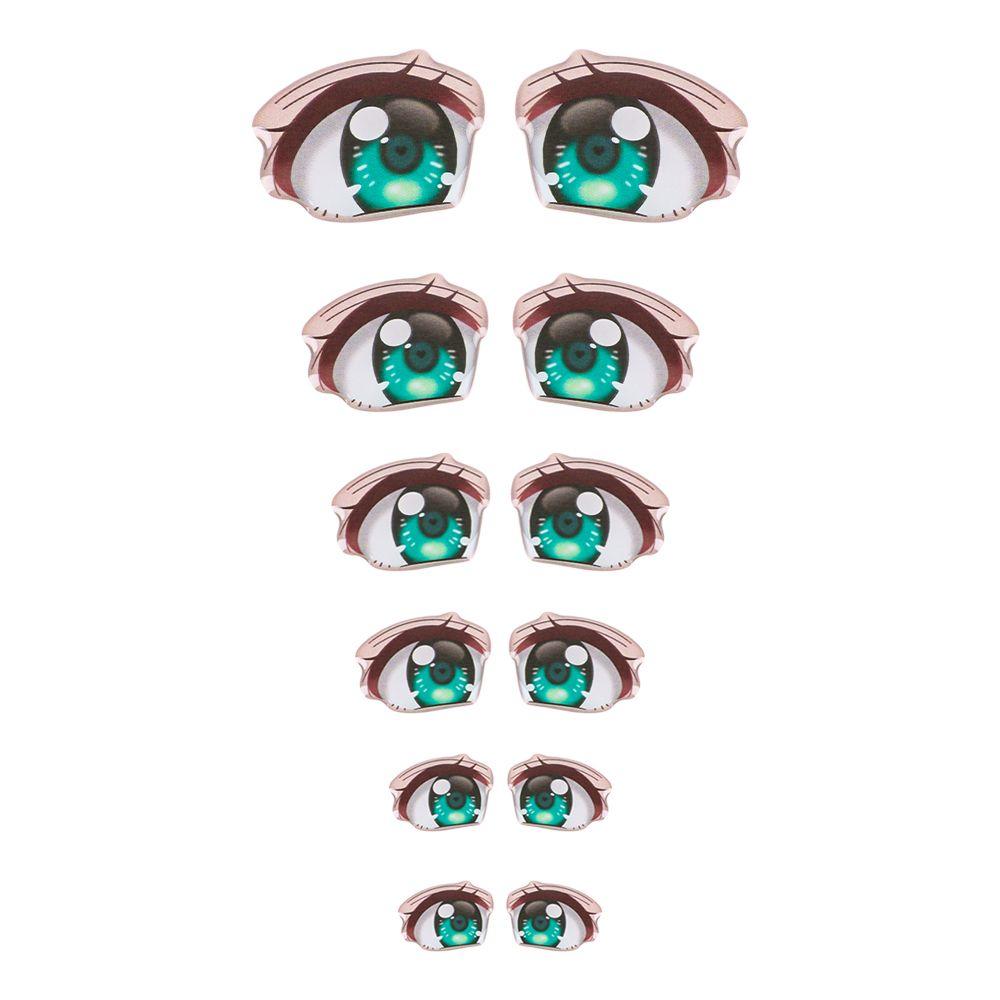 Аниме фигурка кукла глаз чипы бумага мультфильм глаза наклейки лицо орган пастер