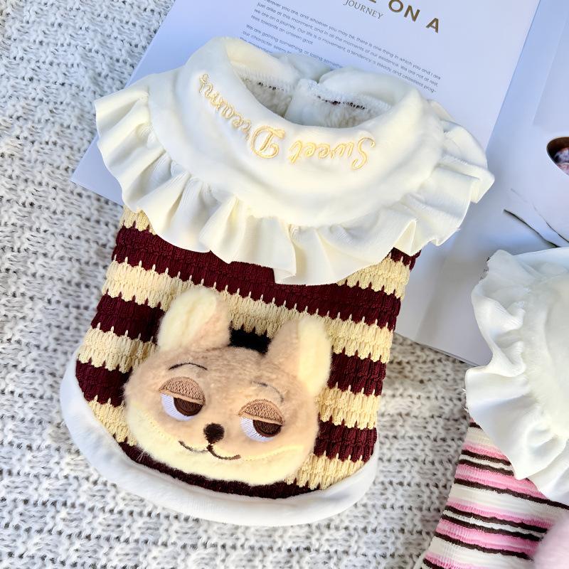 New pet autumn and winter clothing teddy than bear dog cat clothing winter can lead fox rabbit cute doll