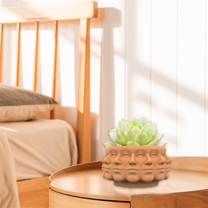 Succulents Flower Pot Resin Silicone Mold Suitable for Diy Garden Concrete Flower Pot Candle Holder Crafts Home Decor