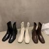 Fashion Winter Ankle Boots Women Shoes Fashion Square Toe High Heel Short Boats Ladies Elegant Morder Bootties 2024