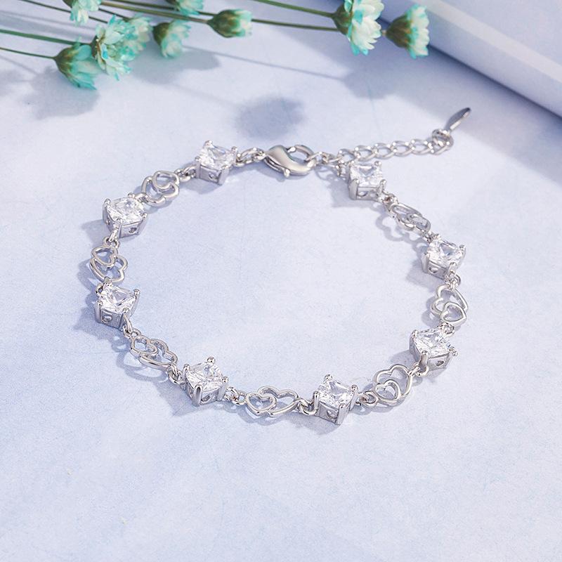 Линдон циркон браслет ювелирные изделия геометрические бусины браслеты-цепочки модный тонкий свадебный подарок для подруги женщин