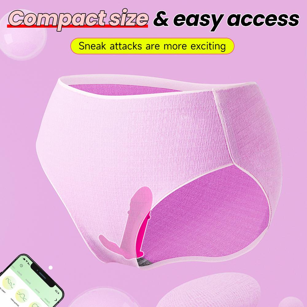 Носимые вибраторы-дилдо с управлением через приложение по Bluetooth, стимулятор клитора и точки G, 10 режимов, вагинальный оргазм, мастурбатор, секс-игрушки для женщин